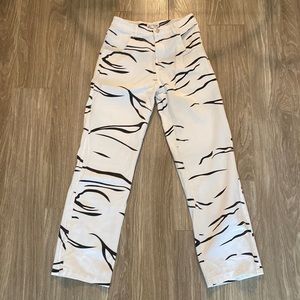 Urban Outfitters Printed Wide Leg Jeans